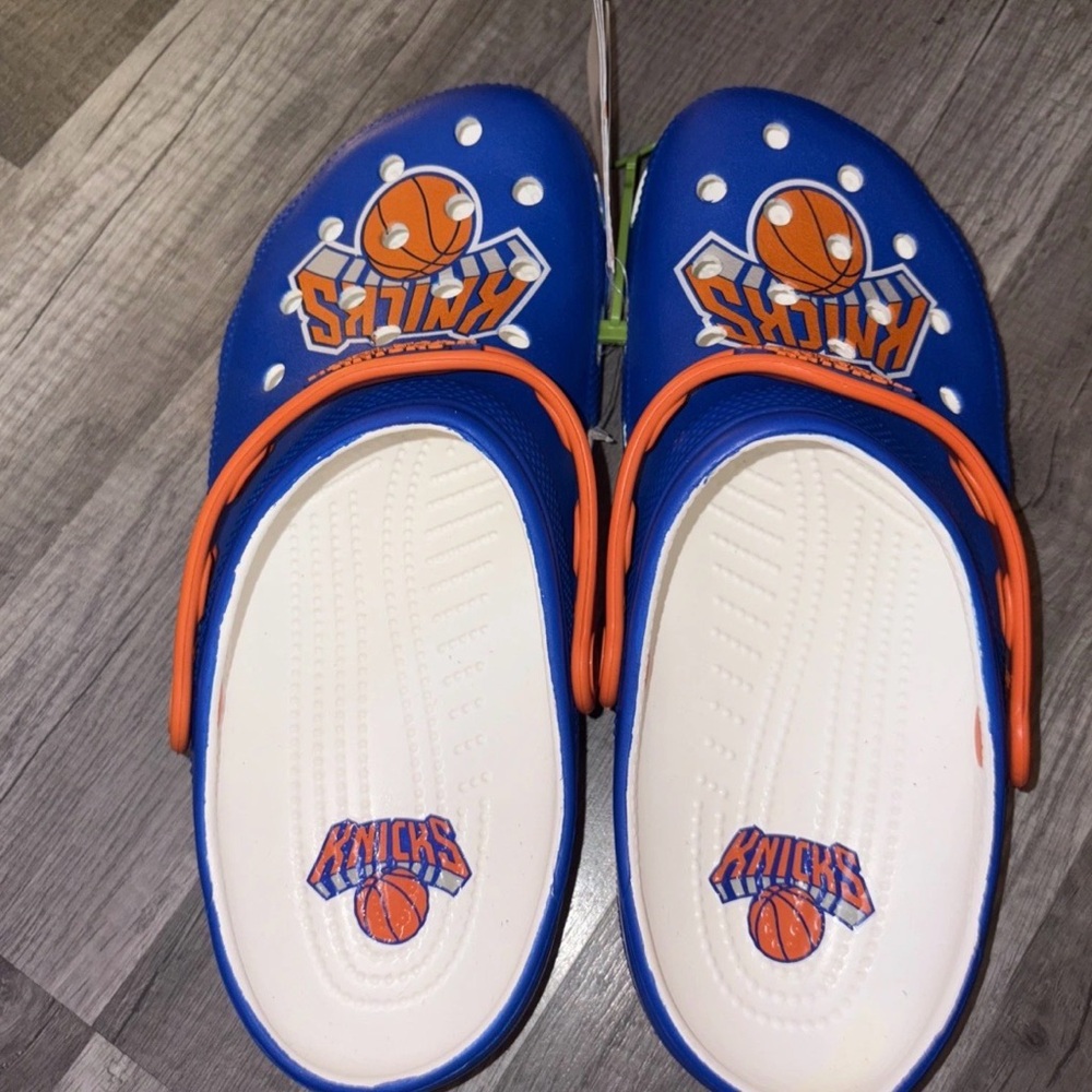 Kids Blue and Orange Basketball-Themed Shoes